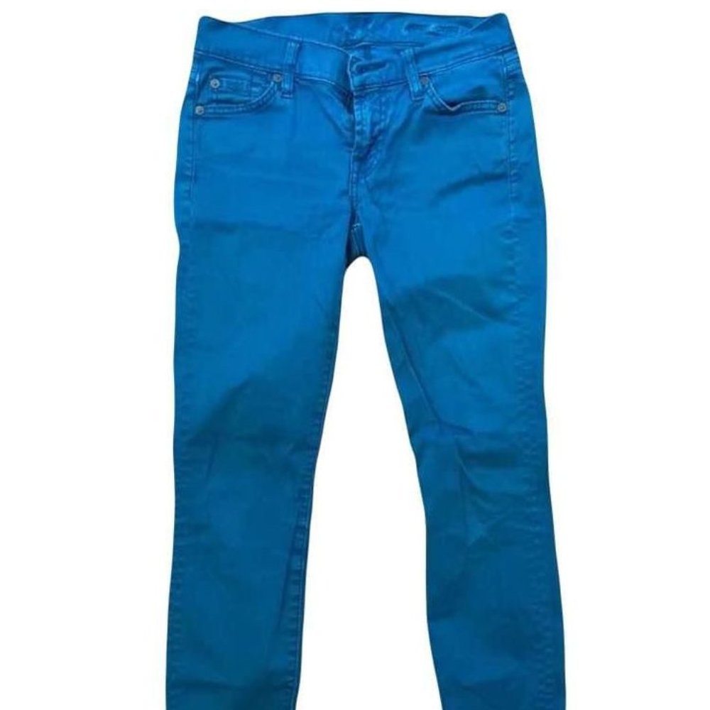 Seven for All Mankind, Turquoise stretch jeans